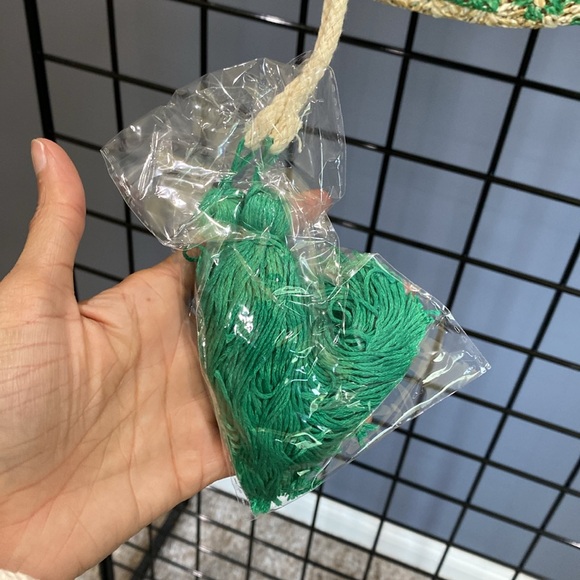 Melie Bianco raffia draw string bag - Picture 3 of 6